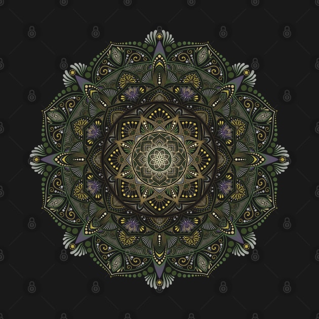 Deep Thoughts Forest-Themed Mandala by SheaBondsArt