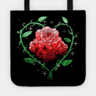 Red Crystal Flower Tote