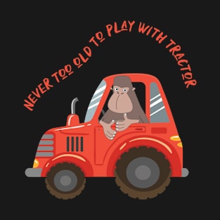 gorilla driving tractor T-Shirt