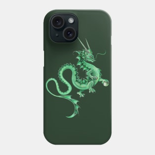 Serene Green Asian Dragon Phone Case