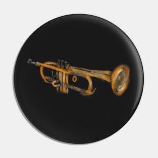 Trumpet Jazz Musician Art Print Pin