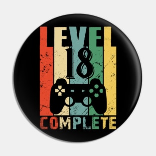 Vintage 18th Wedding Anniversary Level 18 Complete Video Gamer Pin