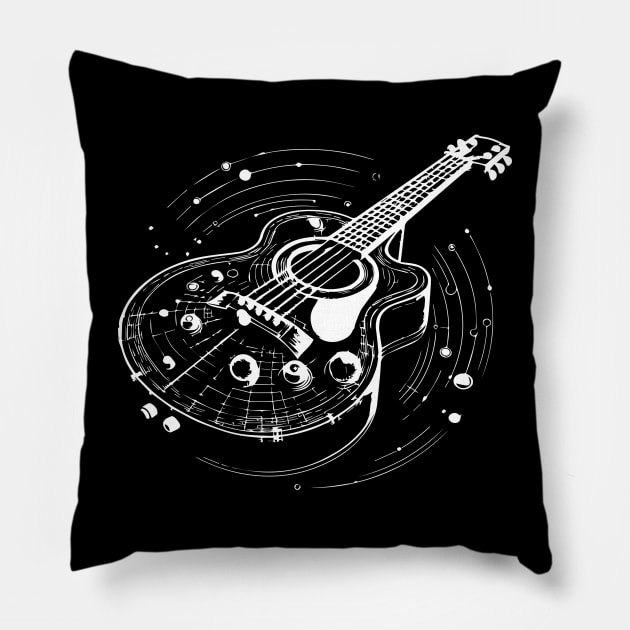 electric guitar design Pillow by lkn