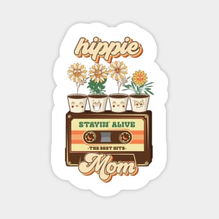 Mothers day plant  lover groovy cassette Retro Funny hippie mom Magnet