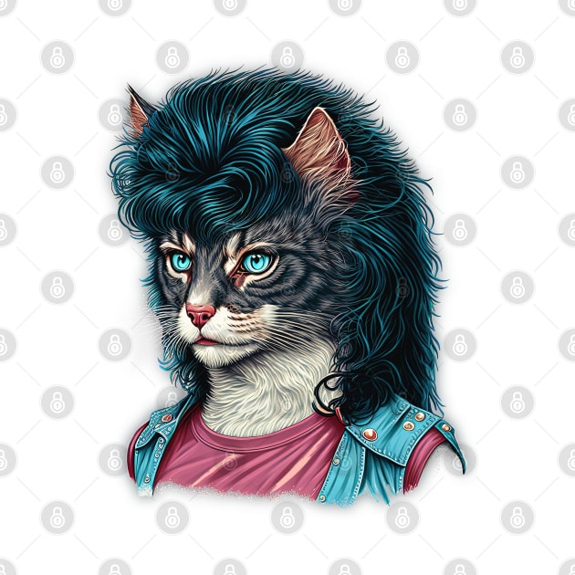 Tabby Cat With Mullet by DankFutura