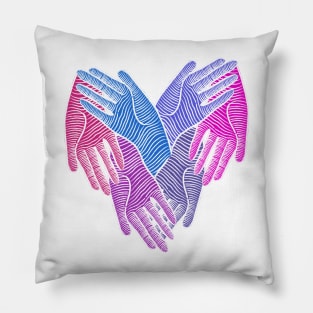 Heart made of loving hands Pillow