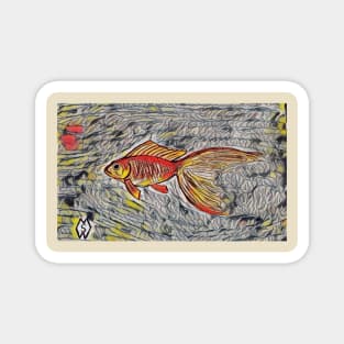 Fancy Goldfish in Radiant Waters Magnet