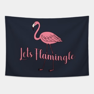 Lets Flamingle Tapestry