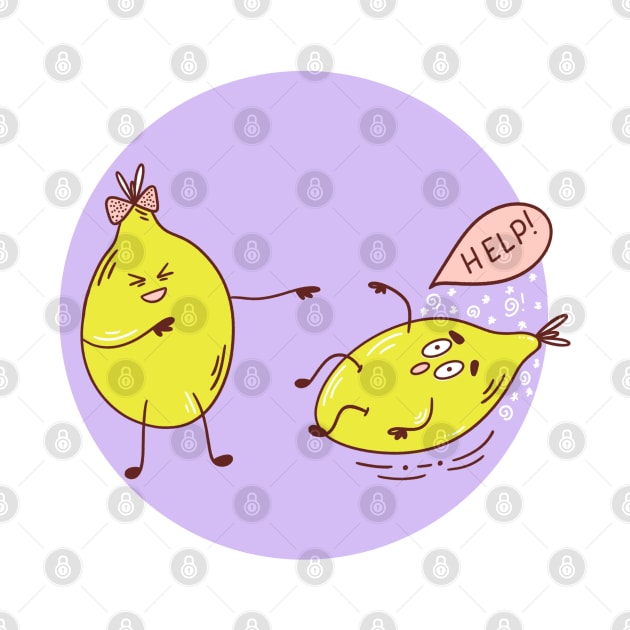 Funny Lemon Playing, Funny Lemon, Two Funny Lemon, Lemon Meme by BloomInOctober