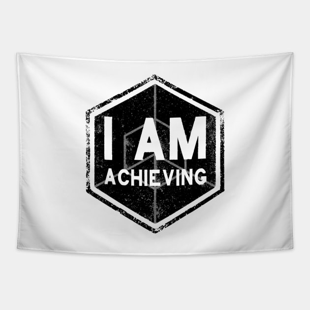 I AM Achieving - Affirmation - Black Tapestry by hector2ortega