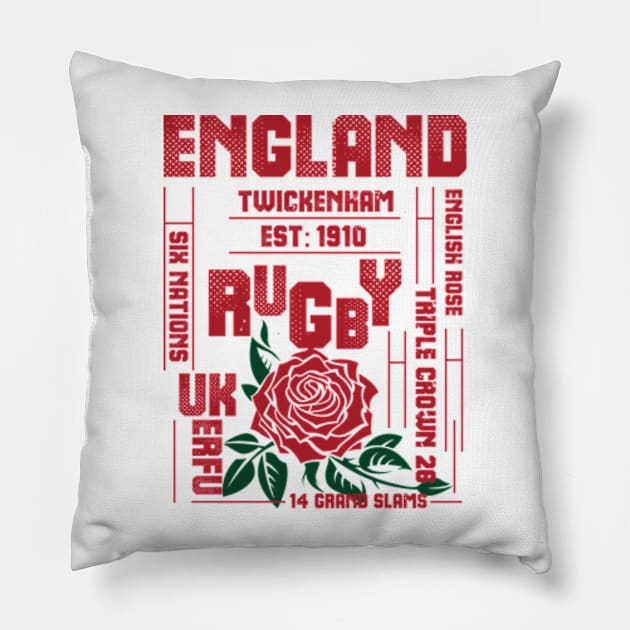 England Rugby English Rose Triple Crown Pillow by CGD