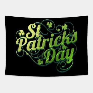 Shamrocks And Ornaments Logo For St Patricks Day Tapestry