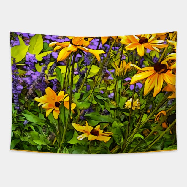 End of summer garden Tapestry by Dillyzip1202