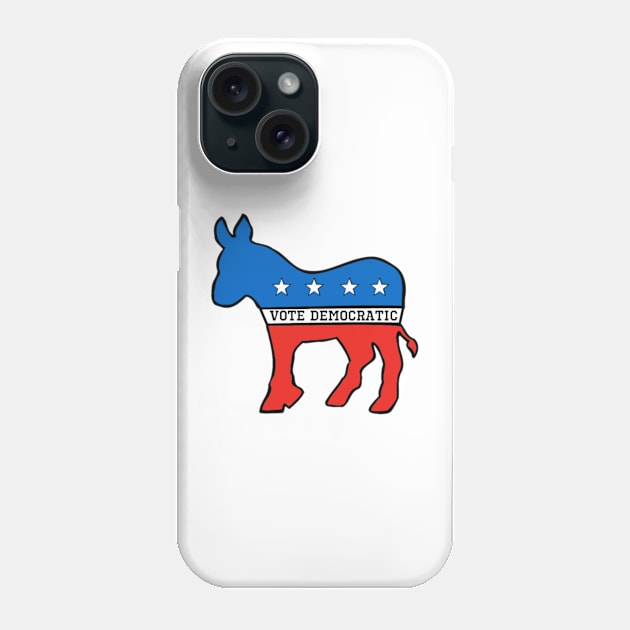 DEMOCRATIC DONKEY MASCOT VOTE DEMOCRAT Phone Case by colormecolorado