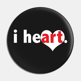 I Heart Art. Pin