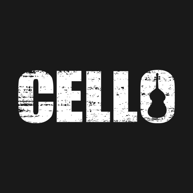 Distressed Look Cello Gift For Cellists by OceanRadar