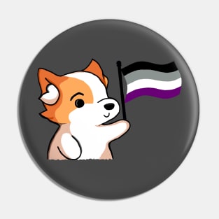 Asexual Pride - Corgi Version Pin