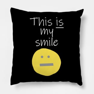 Quote My Smile Illuminating Yellow Pillow