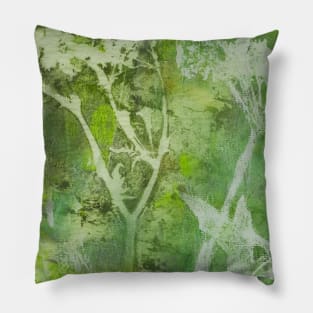 Reiki Green Floral Spring Pillow