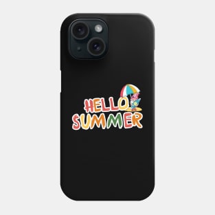 Hello summer with a beach dwarf Phone Case