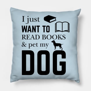 Read Books and Pet Dogs Pillow