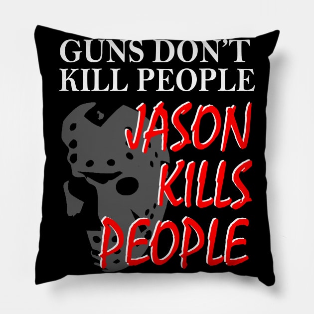 Horror Movie Design featuring Jason Hockey Mask Pillow by Halloween Merch