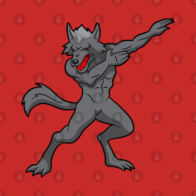 halloween dabbing werewolf by gossiprag