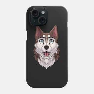 Shocked Surprised Expression Brown Husky Dog Phone Case