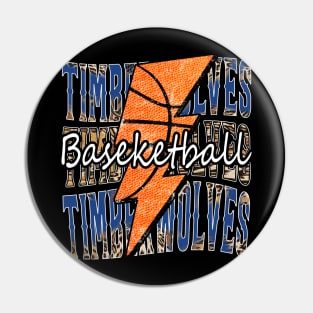 Graphic Basketball Timberwolves Proud Name Vintage Pin