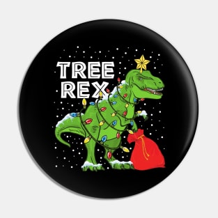 Tree Rex Christmas Dinosaur gift Pin