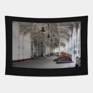 Wooden Market Colonnade Tapestry