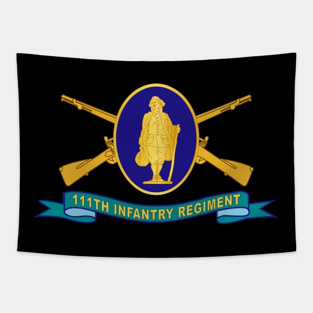 111th Infantry Regiment - DUI w Br - Ribbon X 300 Tapestry by twix123844