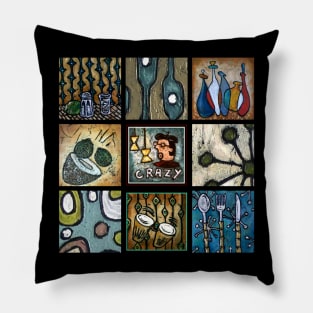 Hipster Beatnik Patchwork Pillow