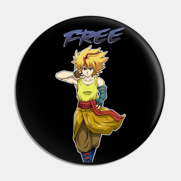 Free gets Fafnir back (no background) - Beyblade Burst - Pin | TeePublic