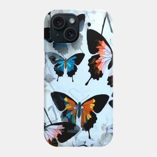 Exquisite Magnificent Watercolor Butterflies in Vivid Eclectic Colors Phone Case