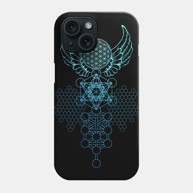 Abstract Sacred Geometry Flower of Life Phone Case by Bluepress