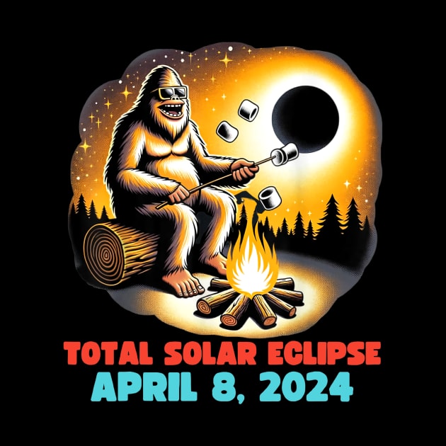 Solar Eclipse 2024 Bigfoot, April 8 2024, Funny Eclipse Event 2024 by artbyhintze