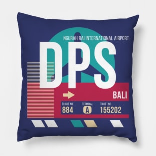 Bali, Indonesia (DPS) Airport Code Baggage Tag E Pillow