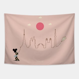 Tokyo Skyline Tapestry