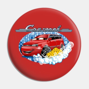 cartoon car wash Pin