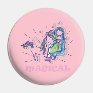 Uni Mermaid Magical Unicorn Pin