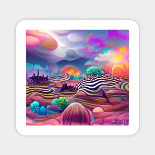 Psychedelic Landscape Magnet