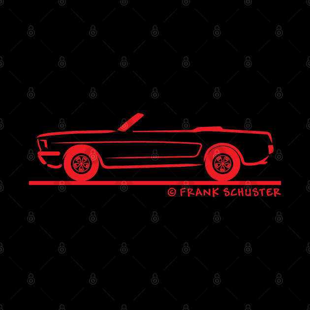 1966 Mustang Convertible Red by PauHanaDesign