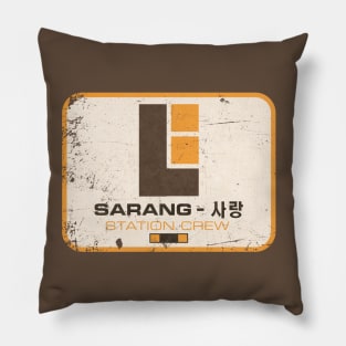 Sarang Station - distressed Pillow