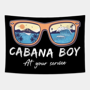 Cabana Boy At Your Service pool party Tapestry