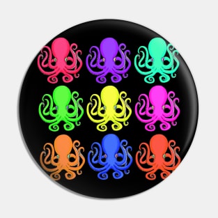 octopus rainbow Pin