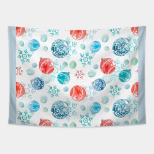 Watercolor snowflakes print Tapestry