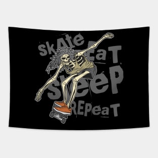 Skate Eat Sleep Repeat Tapestry