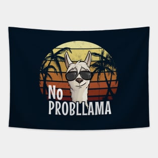 No ProbLlama Hipster Llama with Sunglasses Tapestry