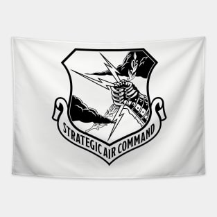 Strategic Air Command Crest Single Color Black Tapestry